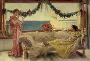 Alma-Tadema, Sir Lawrence Melody on a Mediterranean Terrace oil painting